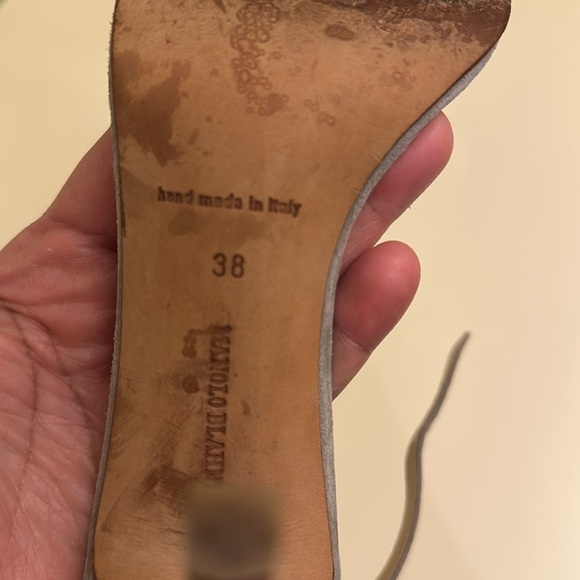 Manolo blahnik heels light grey size 38 - Picture 3 of 3